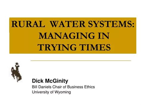 Ppt Rural Water Systems Managing In Trying Times Powerpoint
