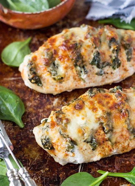 Combine the breadcrumb and cajun. Hasselback Chicken with Spinach + Goat Cheese | Simple ...