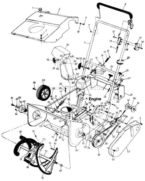 Mtd Snowblower Parts Diagram Exploded View