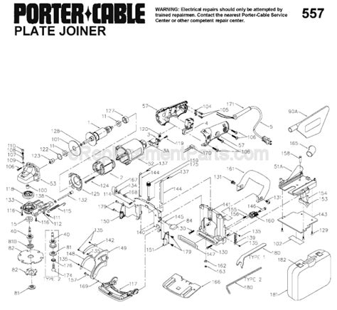Porter Cable 557 Parts List And Diagram Type 3