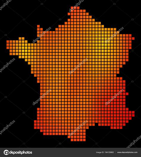 Dotted Orange France Map ⬇ Vector Image By © Ahasoft Vector Stock