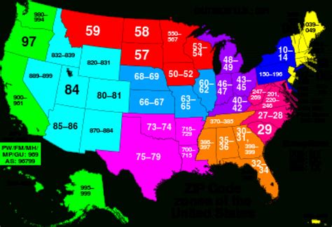 United States Zip Code Map Mapsof Net Gambaran