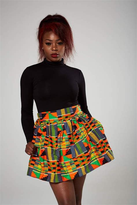 African Print Kente Mini Skirt Mina With Images African Skirts