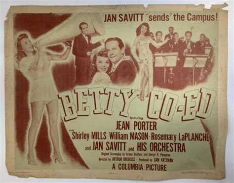 Betty Coed 1946 Original Movie Poster Jean Porter Shirley Mills