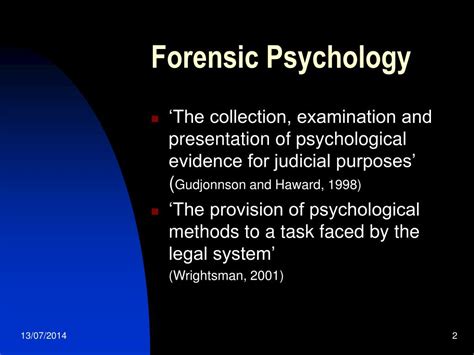 Ppt Forensic Clinical Psychology Powerpoint Presentation