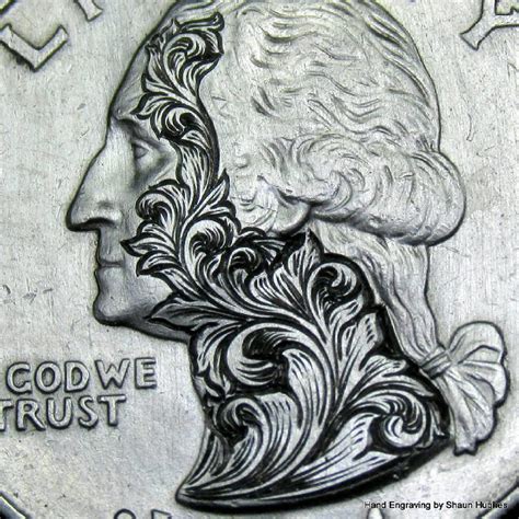 Elaborate Floral Scrollwork Engraved On Coins By Shaun Hughes Colossal