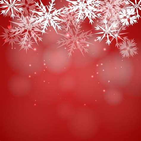 Red Snowflake Background Vector Download