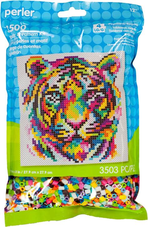 Perler Rainbow Tiger Pattern And Fuse Bead Kit X Pc Amazon