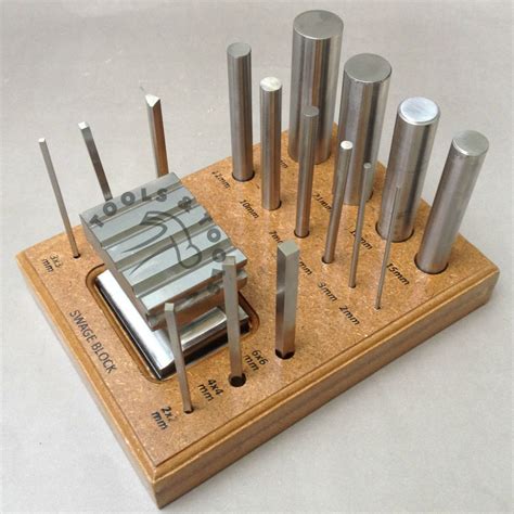 Complete 8 Piece Metal Forming Dapping Doming Punch And Block Set 5 Mm