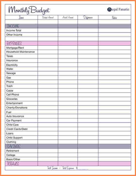 Monthly Budget Planner Spreadsheet Driverlayer Search Engine