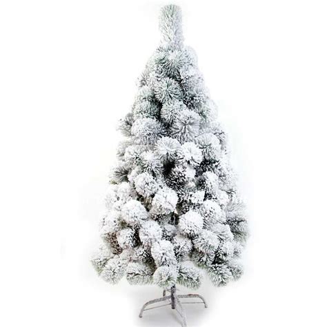 5ft 150cn Artificial Christmas Tree Snow Covered Pine Tips Xmas Home