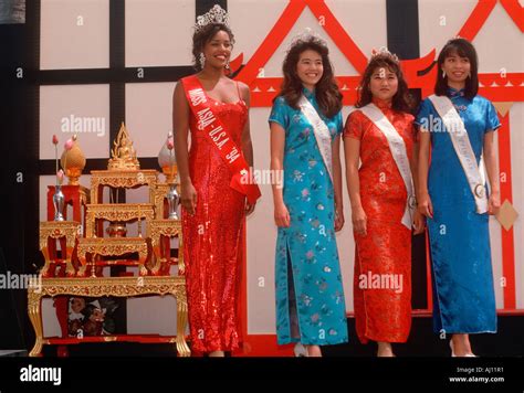 Finalists In The Miss Asia U S A Beauty Contest Los Angeles Ca