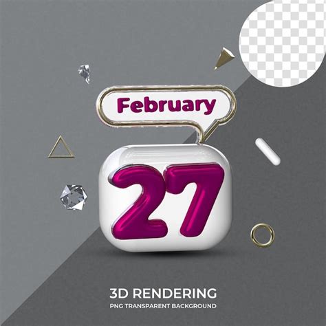 Premium Psd 27 February Poster Template 3d Rendering