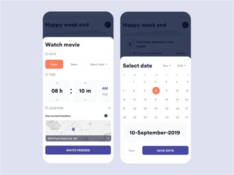 Time And Date Dating App Interface Design Ui Ux Design