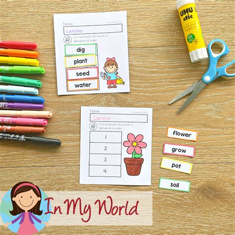 Kindergarten Spring Worksheets Abc Order In My World