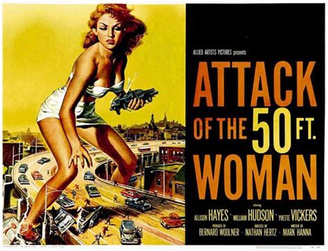 attack of the 50 foot woman 1958 poster 1 trailer addict