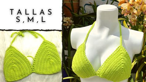 Bikini Top A Crochet Patron Muy F Cil Ideal Para Principiantes