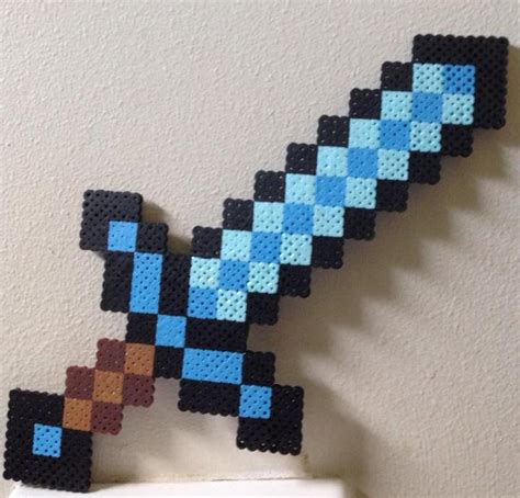 Minecraft Diamond Sword Perler By Birdseednerd On Deviantart