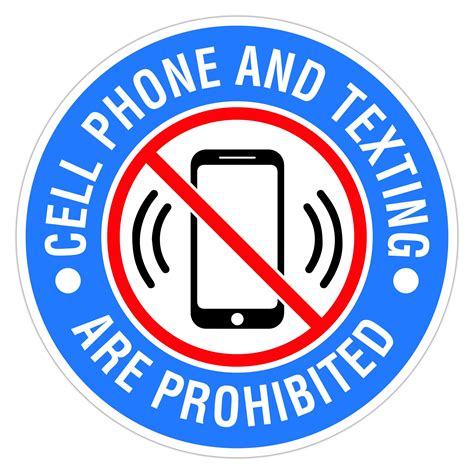 Cell Phone And Texting Prohibited American Sign Company