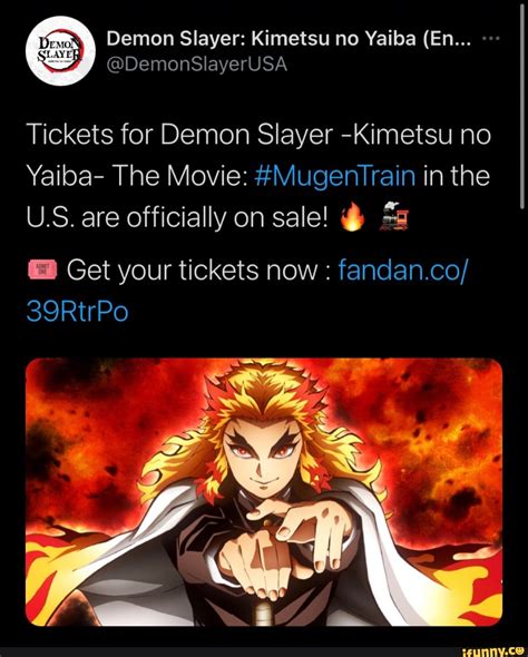 Tickets For Demon Slayer Kimetsu No Yaiba The Movie Mugentrain In