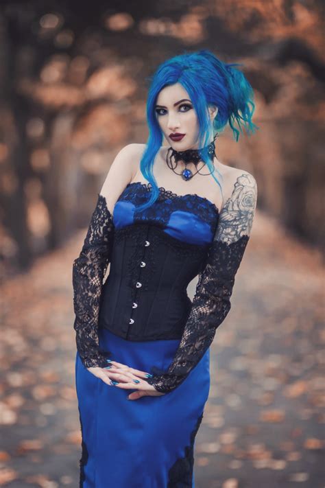Blue Astrid Steampunk Fashion Goth Beauty Dark Beauty Gothic Girls Dark Fashion Gothic