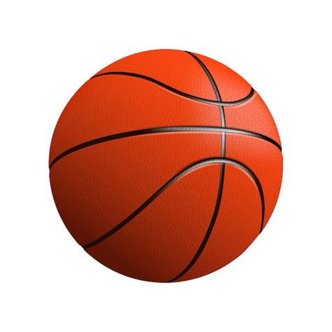 Ilustração de bola de basquete isolada no branco | Vetor Premium gambar png