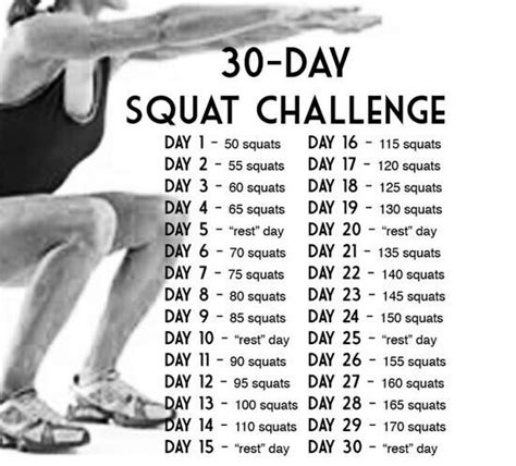 28 day squat challenge squat challenge fitness motivation fitness
