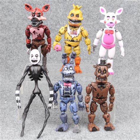 6 Pcs 16 Cm Five Night At Freddy Action Figure Fnaf Bonnie Foxy Freddy