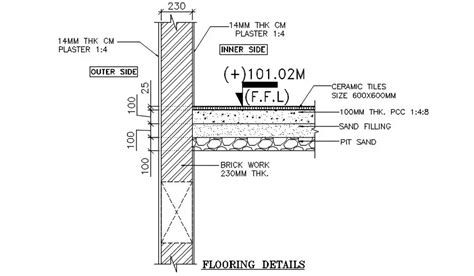 Flooring Details Of A Laboratory Building Download Autocad 2d File