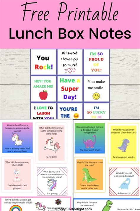 Free Printable Lunch Box Notes For Kids Encouragement In A Box