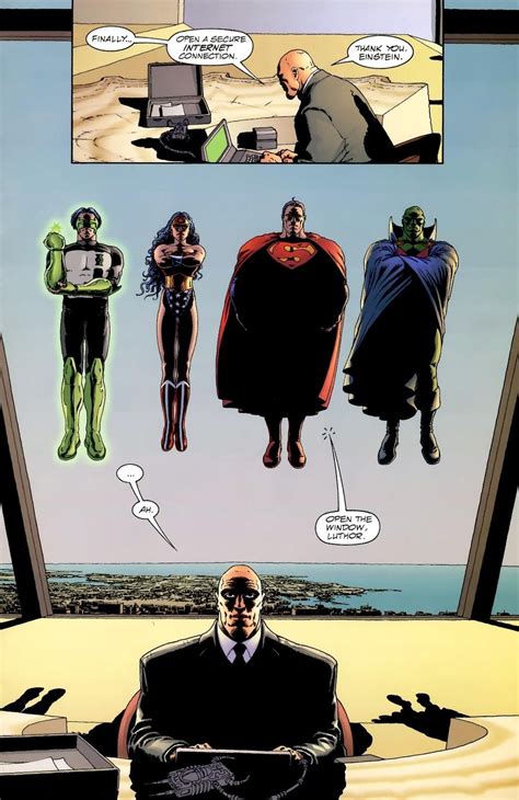 Comic Excerpt Open The Window Luthor Jla Earth 2 1999 R