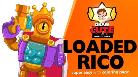 Free printable eyes coloring pages. How to draw Loaded Rico | Brawl Stars super easy drawing ...
