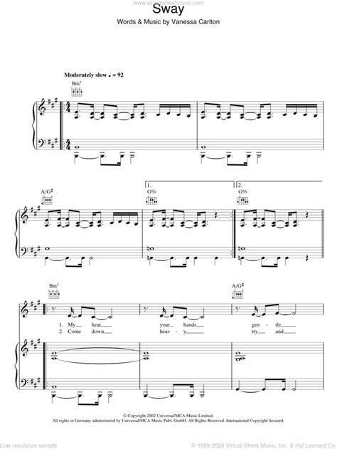 Sway Sheet Music For Voice Piano Or Guitar Pdf
