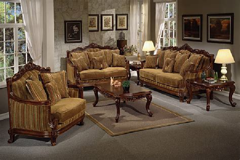 Elegant Upholstered Fabric Sofas Striped Living Room