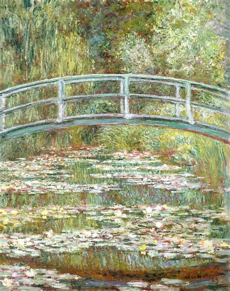Bridge Over A Pond Of Water Lilies By Claude Monet High Resolution