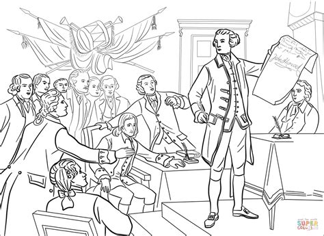 The Second Continental Congress Coloring Page Free Printable Coloring