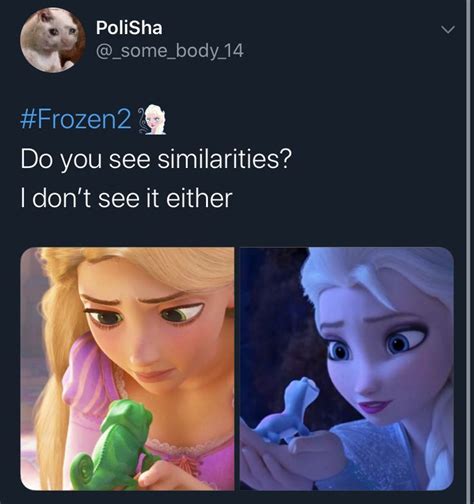 An Image Of Two Different Pictures With The Caption Frozen 2 Do You See