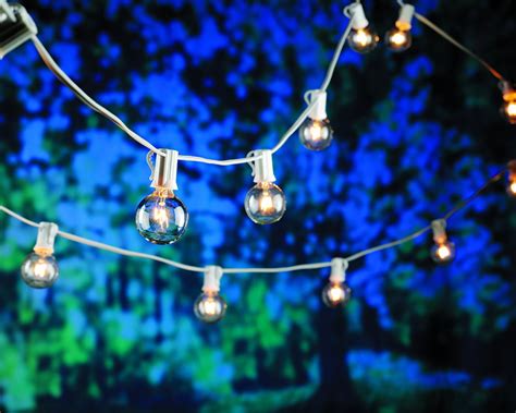 Better Homes And Gardens G40 Clear Glass String Lights White Wire 20