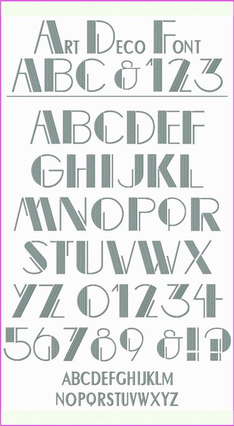 11 Art Deco Font Styles Examples Images Art Deco Graphic Design Style