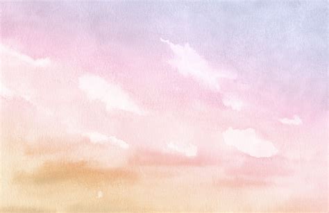 Pastel Watercolor Cloud And Sky Wallpaper Mural Hovia Abstract