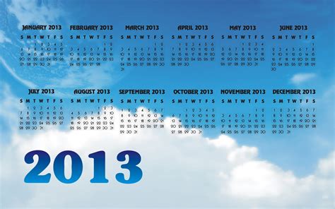 Hd Pc Desktop Wallpapers New 2013 Calendar With Holidays