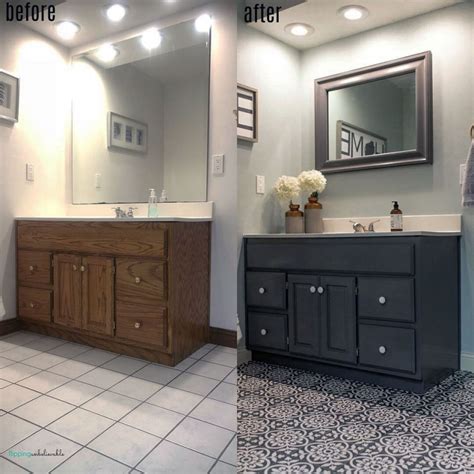 The problem with refinishing bathroom vanities is that when you use wood stains or paint, it will leave your house smelling of harmful fumes. Driftwood Bathroom Vanity Transformation | General ...
