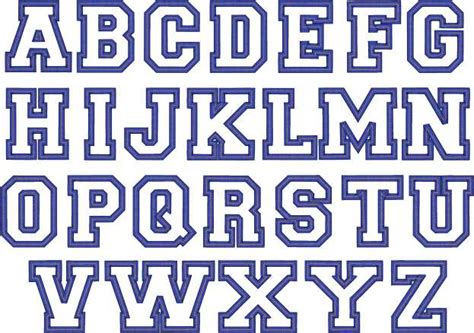 Block Letters Font Template Business