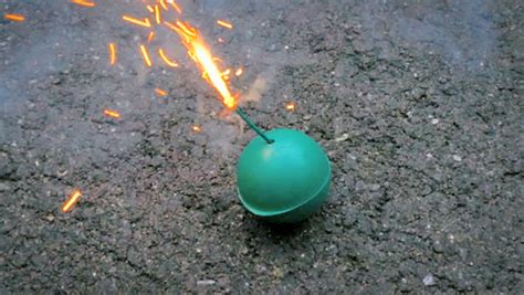 Classic Firecracker Bomb Explosion Closeup Stock Footage Video 11609063