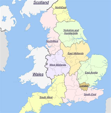 Regions Of England England For All Reasons