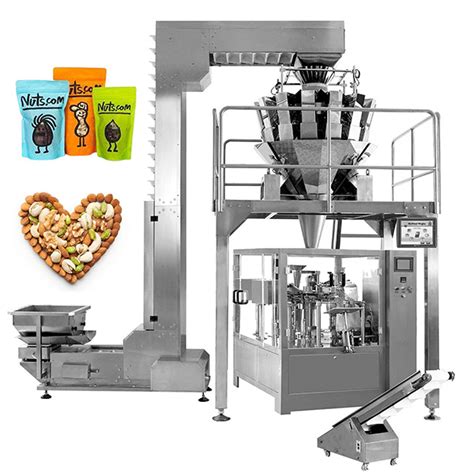 Automatic Pouch Packing Machine Doypack Zipper Bag Stand Up Bag Rotary Snack Packaging Machine