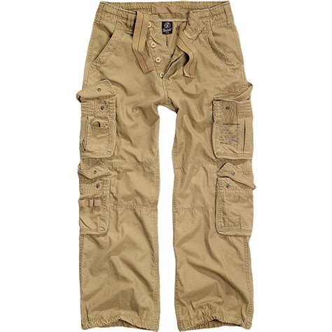 Brandit Pure Vintage Mens Military Cargo Trousers Army Patrol Cotton