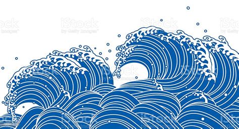 Blue Wave Japanese Style Stock Illustration Download Image Now Istock