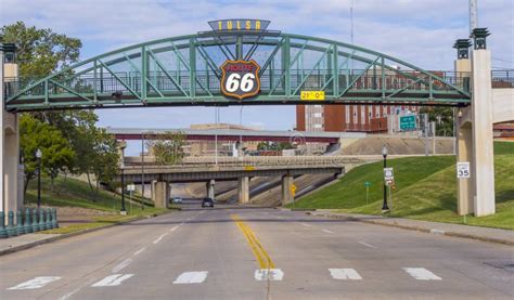 Historic Route 66 In Tulsa Oklahoma Tulsa Oklahoma October 17