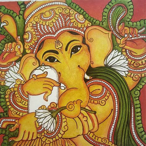 Ganesh Mural Painting Kerala Mural Painting Mural Painting Indian